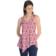 Floral Abstract Pattern Sleeveless Tunic