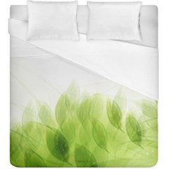 Green Leaves Pattern Duvet Cover (king Size)