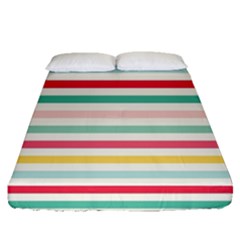 Papel De Envolver Hooray Circus Stripe Red Pink Dot Fitted Sheet (queen Size)