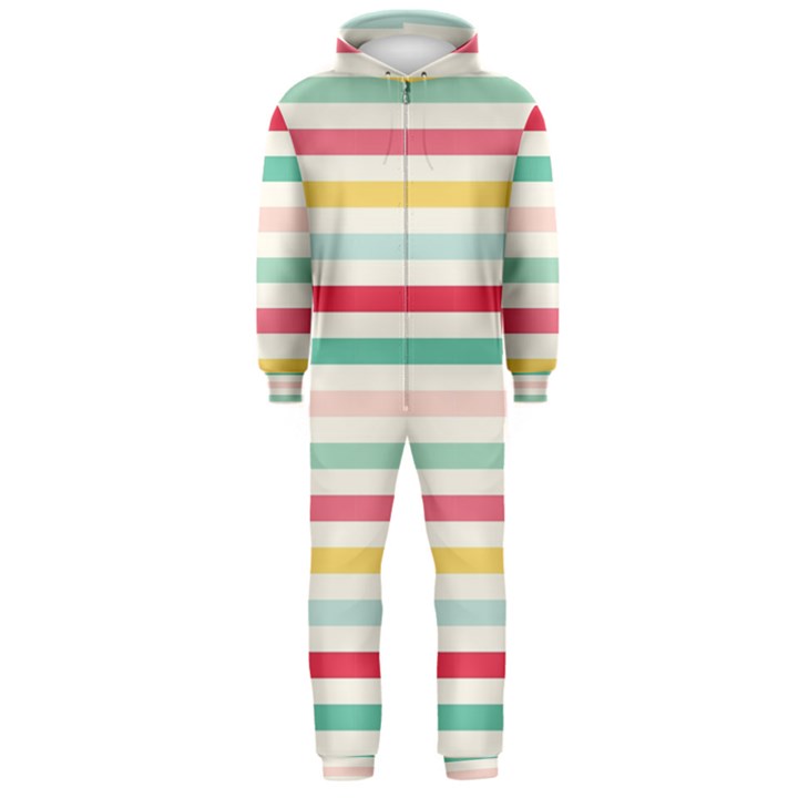 Papel De Envolver Hooray Circus Stripe Red Pink Dot Hooded Jumpsuit (Men) 