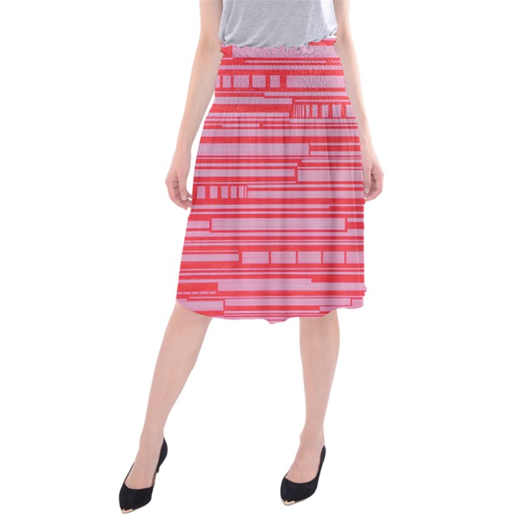 Index Red Pink Midi Beach Skirt