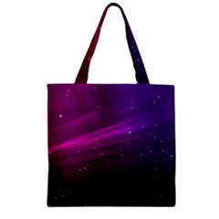 Purple Wallpaper Zipper Grocery Tote Bag