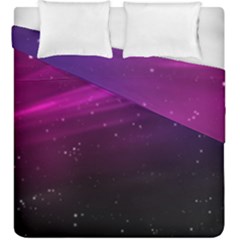 Purple Wallpaper Duvet Cover Double Side (king Size)