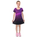 Purple Wallpaper Kids  Short Sleeve Velvet Dress View1