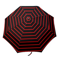 Red And Black Horizontal Lines And Stripes Seamless Tileable Folding Umbrellas