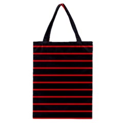 Red And Black Horizontal Lines And Stripes Seamless Tileable Classic Tote Bag by Amaryn4rt