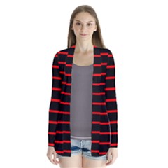 Red And Black Horizontal Lines And Stripes Seamless Tileable Cardigans