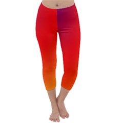 Rainbow Background Capri Winter Leggings 