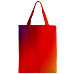 Rainbow Background Zipper Classic Tote Bag