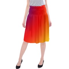 Rainbow Background Midi Beach Skirt