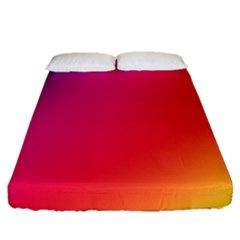 Rainbow Colors Fitted Sheet (queen Size)