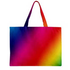 Rainbow Colors Zipper Mini Tote Bag