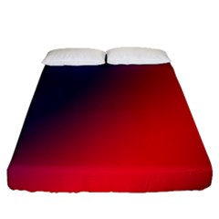 Rainbow Two Background Fitted Sheet (queen Size)