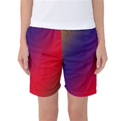 Rainbow Two Background Women s Basketball Shorts