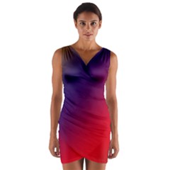 Rainbow Two Background Wrap Front Bodycon Dress