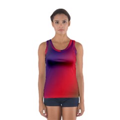 Rainbow Two Background Women s Sport Tank Top 