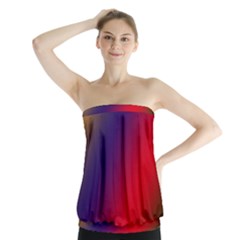 Rainbow Two Background Strapless Top