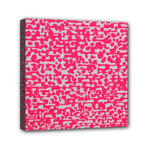 Template Deep Fluorescent Pink Mini Canvas 6  X 6  by Amaryn4rt