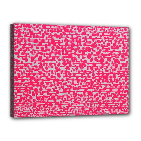 Template Deep Fluorescent Pink Canvas 16  X 12  by Amaryn4rt