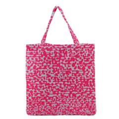 Template Deep Fluorescent Pink Grocery Tote Bag by Amaryn4rt