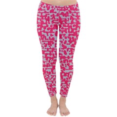 Template Deep Fluorescent Pink Classic Winter Leggings by Amaryn4rt