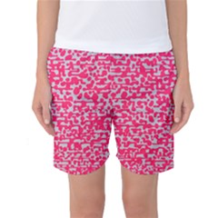 Template Deep Fluorescent Pink Women s Basketball Shorts by Amaryn4rt