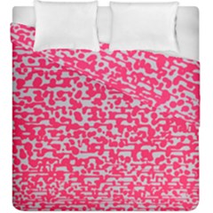 Template Deep Fluorescent Pink Duvet Cover Double Side (king Size)