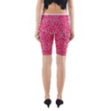 Template Deep Fluorescent Pink Yoga Cropped Leggings View2