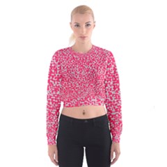 Template Deep Fluorescent Pink Women s Cropped Sweatshirt