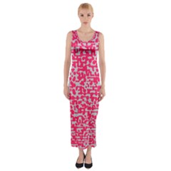 Template Deep Fluorescent Pink Fitted Maxi Dress