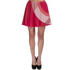 Red Material Design Skater Skirt