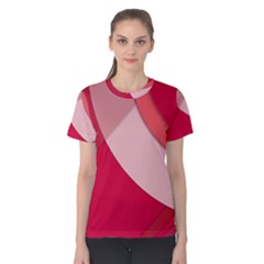 Red Material Design Women s Cotton Tee