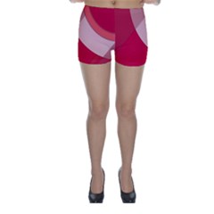 Red Material Design Skinny Shorts by Amaryn4rt