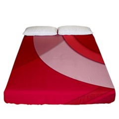 Red Material Design Fitted Sheet (california King Size)