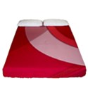 Red Material Design Fitted Sheet (California King Size) View1