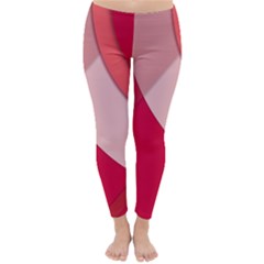 Red Material Design Classic Winter Leggings