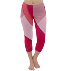 Red Material Design Capri Winter Leggings 