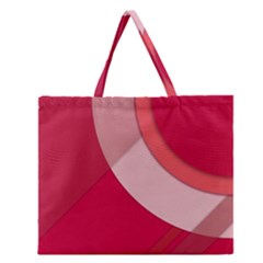 Red Material Design Zipper Large Tote Bag by Amaryn4rt