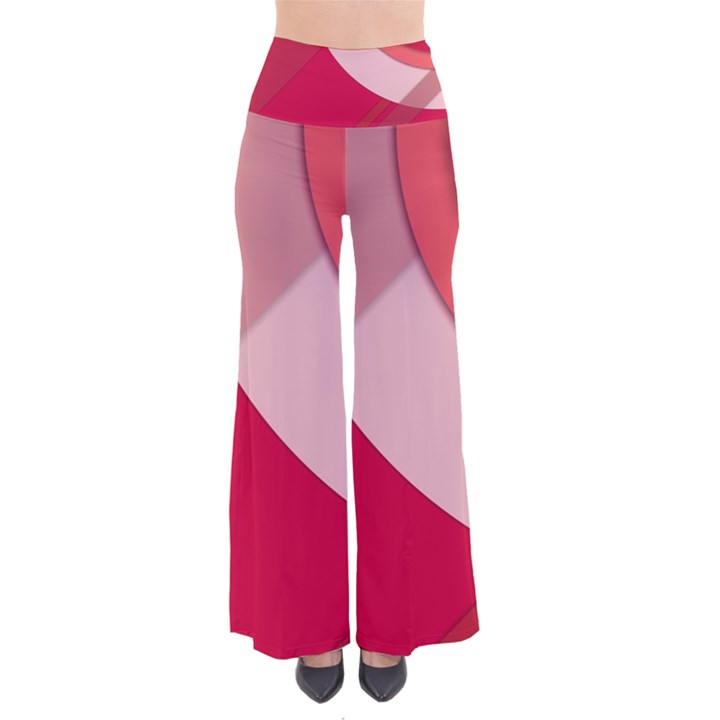 Red Material Design Pants