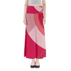 Red Material Design Maxi Skirts