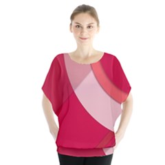 Red Material Design Blouse