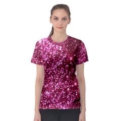 Pink Glitter Women s Sport Mesh Tee