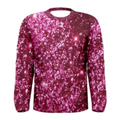 Pink Glitter Men s Long Sleeve Tee