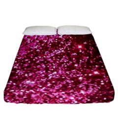 Pink Glitter Fitted Sheet (california King Size)