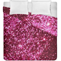 Pink Glitter Duvet Cover Double Side (king Size)