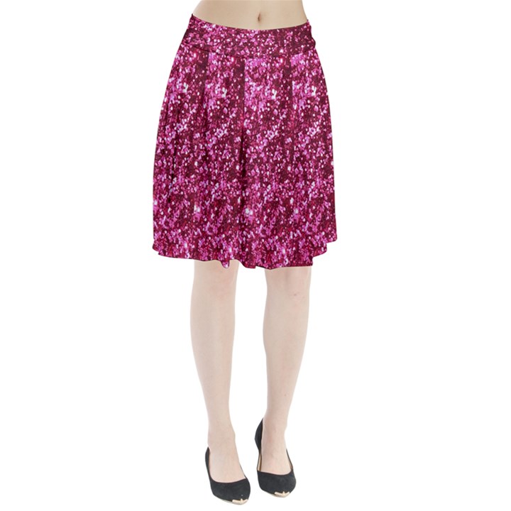 Pink Glitter Pleated Skirt