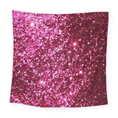 Pink Glitter Square Tapestry (large) by Amaryn4rt