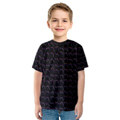 Smooth Color Pattern Kids  Sport Mesh Tee