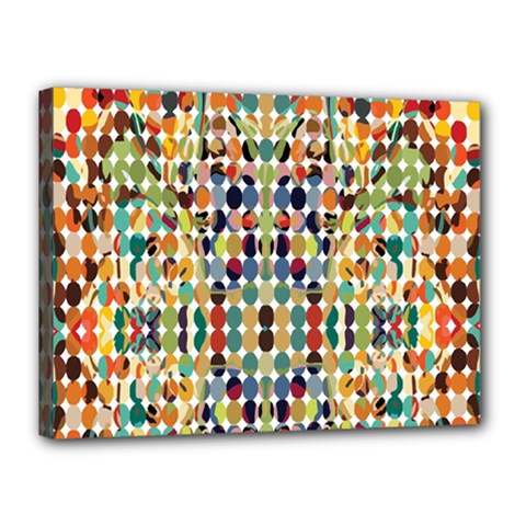 Retro Pattern Abstract Canvas 16  X 12 