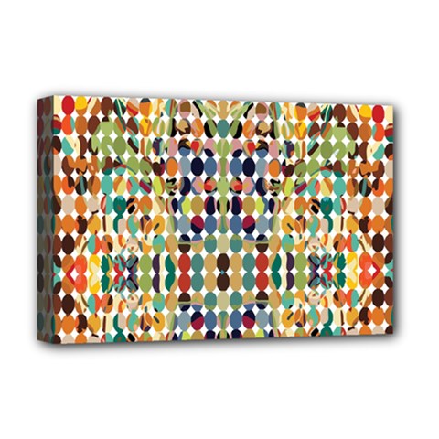 Retro Pattern Abstract Deluxe Canvas 18  X 12  